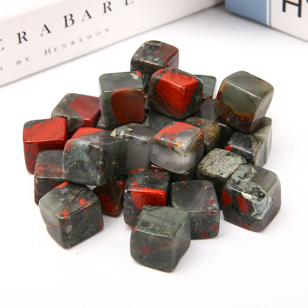 Africa Blood Stone Crystal Cubes 1.5-2cm Polished Healing