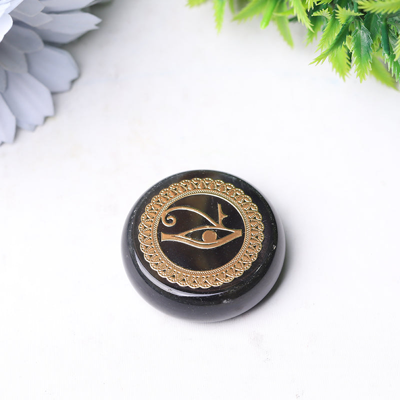 Agate Round 1.76" Palm Stone for Meditation & Energy