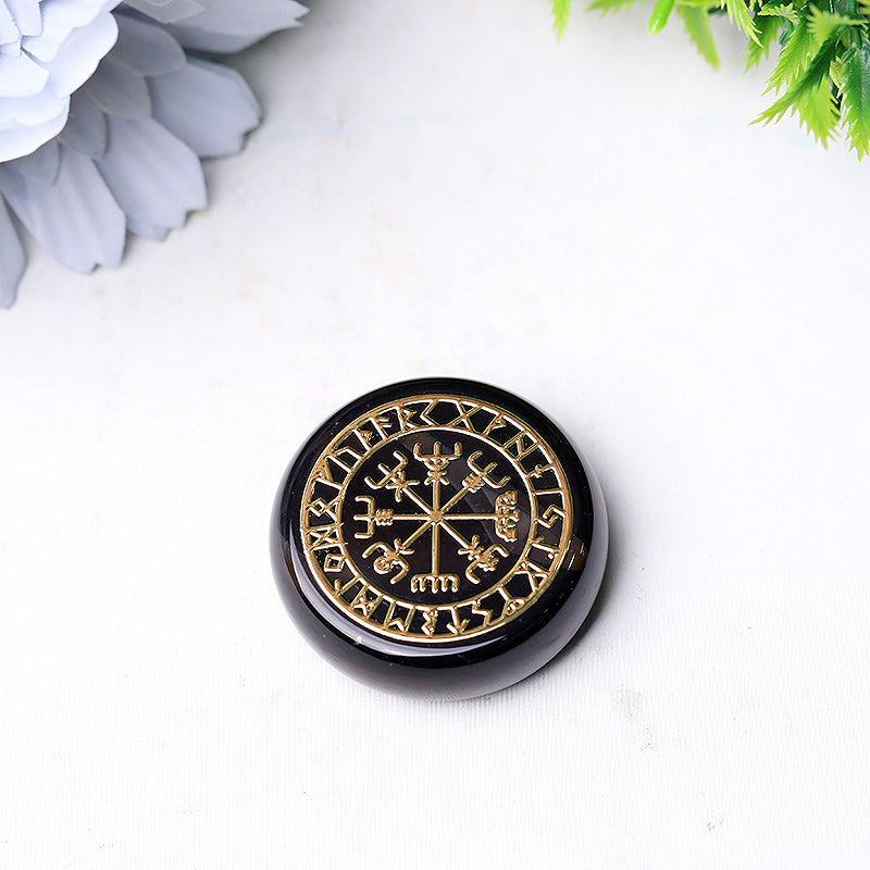 Agate Round 1.76" Palm Stone for Meditation & Energy