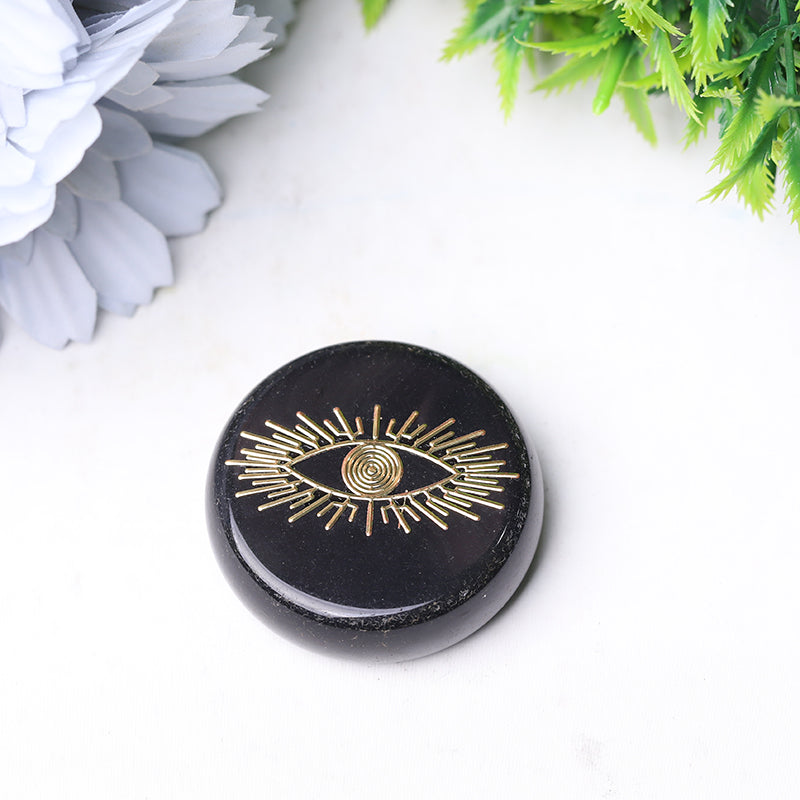 Agate Round 1.76" Palm Stone for Meditation & Energy