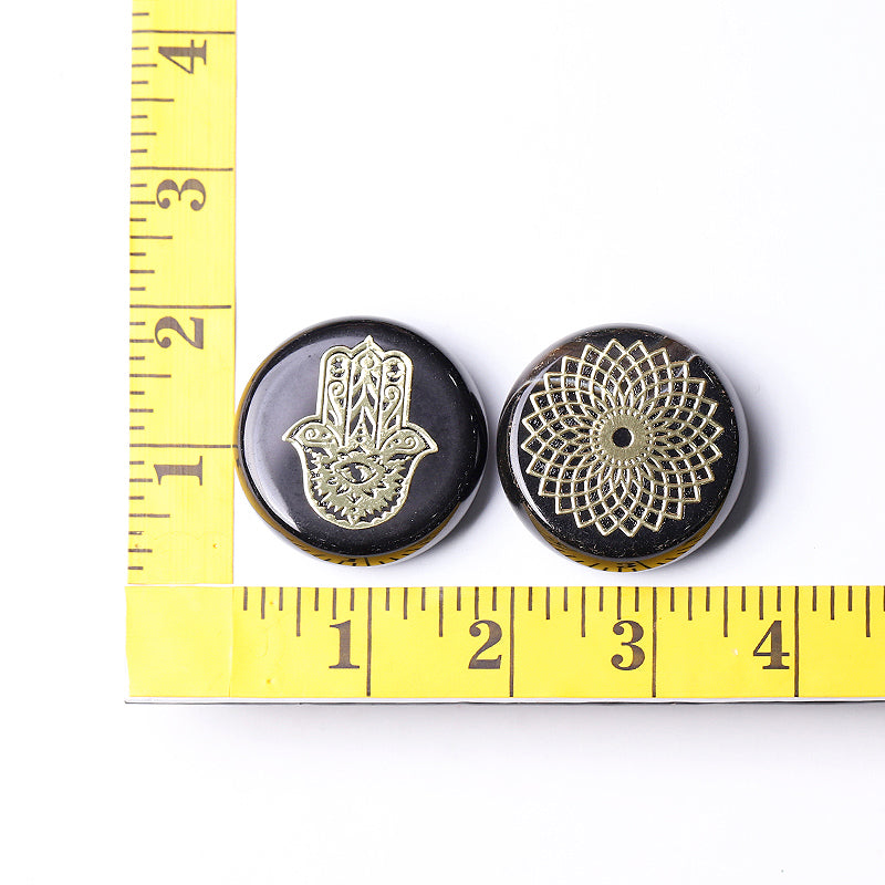 Agate Round 1.76" Palm Stone for Meditation & Energy