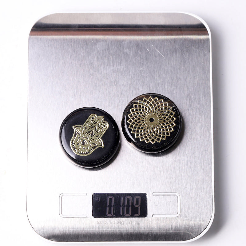 Agate Round 1.76" Palm Stone for Meditation & Energy