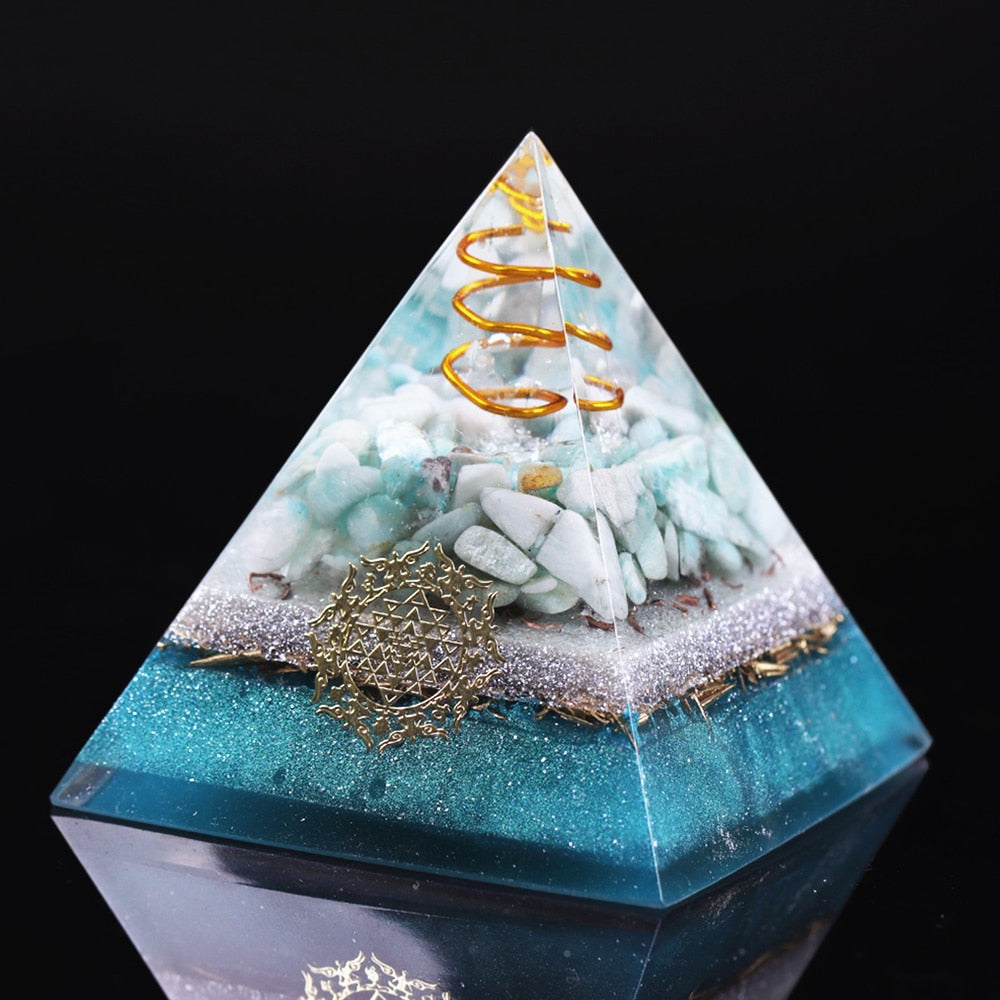 Amazonite Pyramid for Calm and Courage