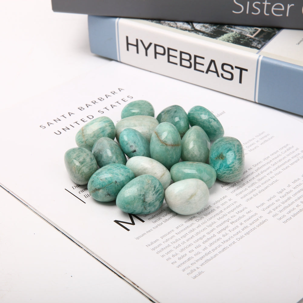 Amazonite Tumbled Polished Stones 2.5-3.5cm 0.5kg Bag