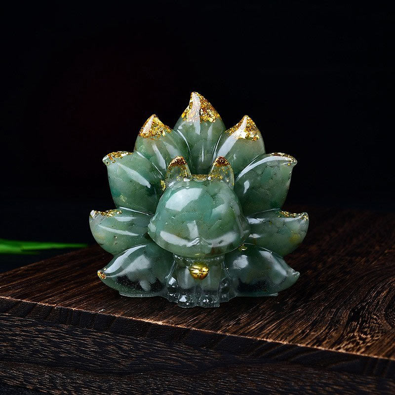Amethyst 8.8cm Nine-Tailed Fox Animal Figurine