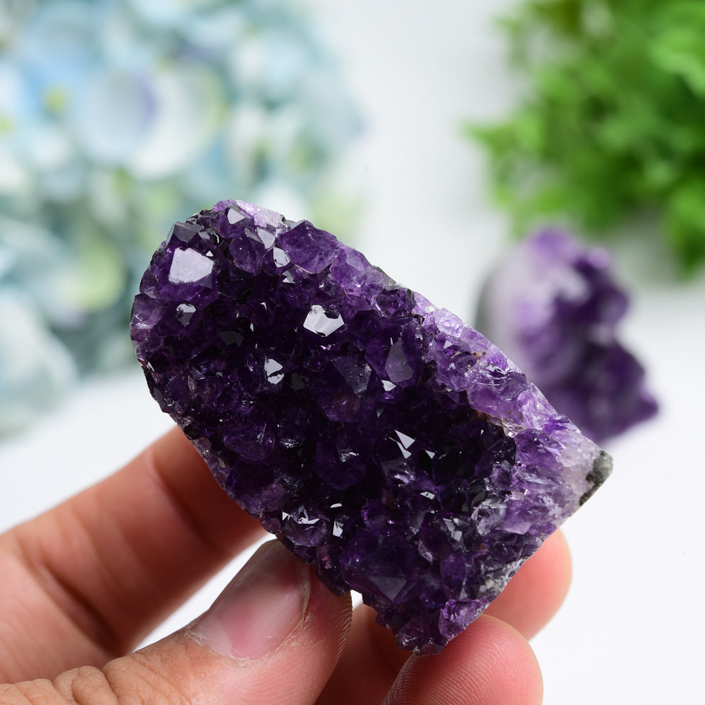 Amethyst Cluster Geode Crystal 1.5-2.2 inch Healing Specimen