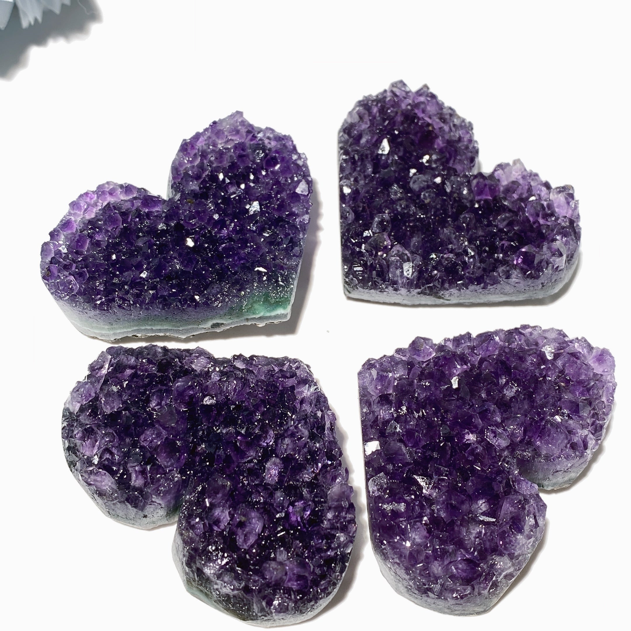 Amethyst Cluster Heart Crystal 1.5-2.6 Inch Healing Stones