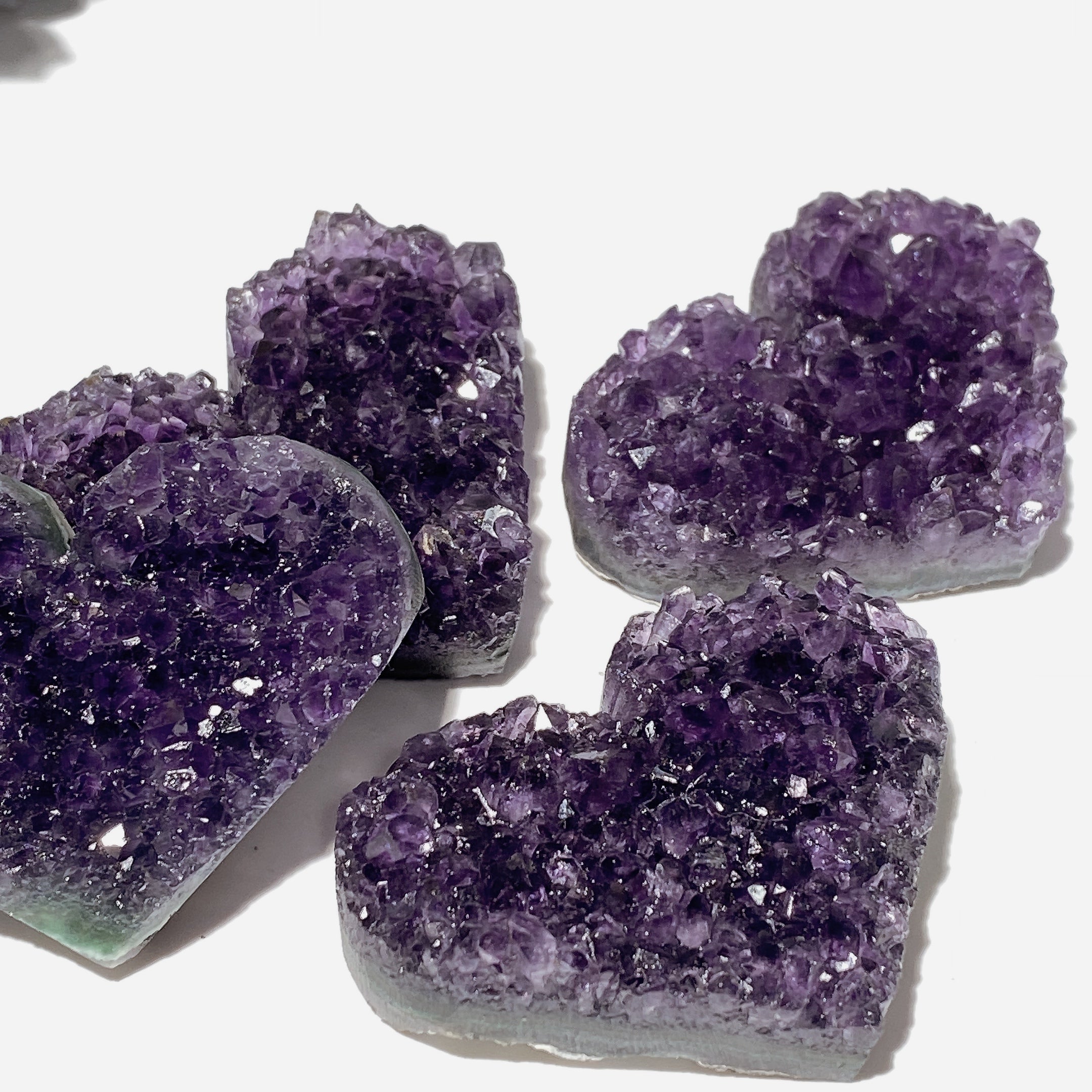 Amethyst Cluster Heart Crystal 1.5-2.6 Inch Healing Stones