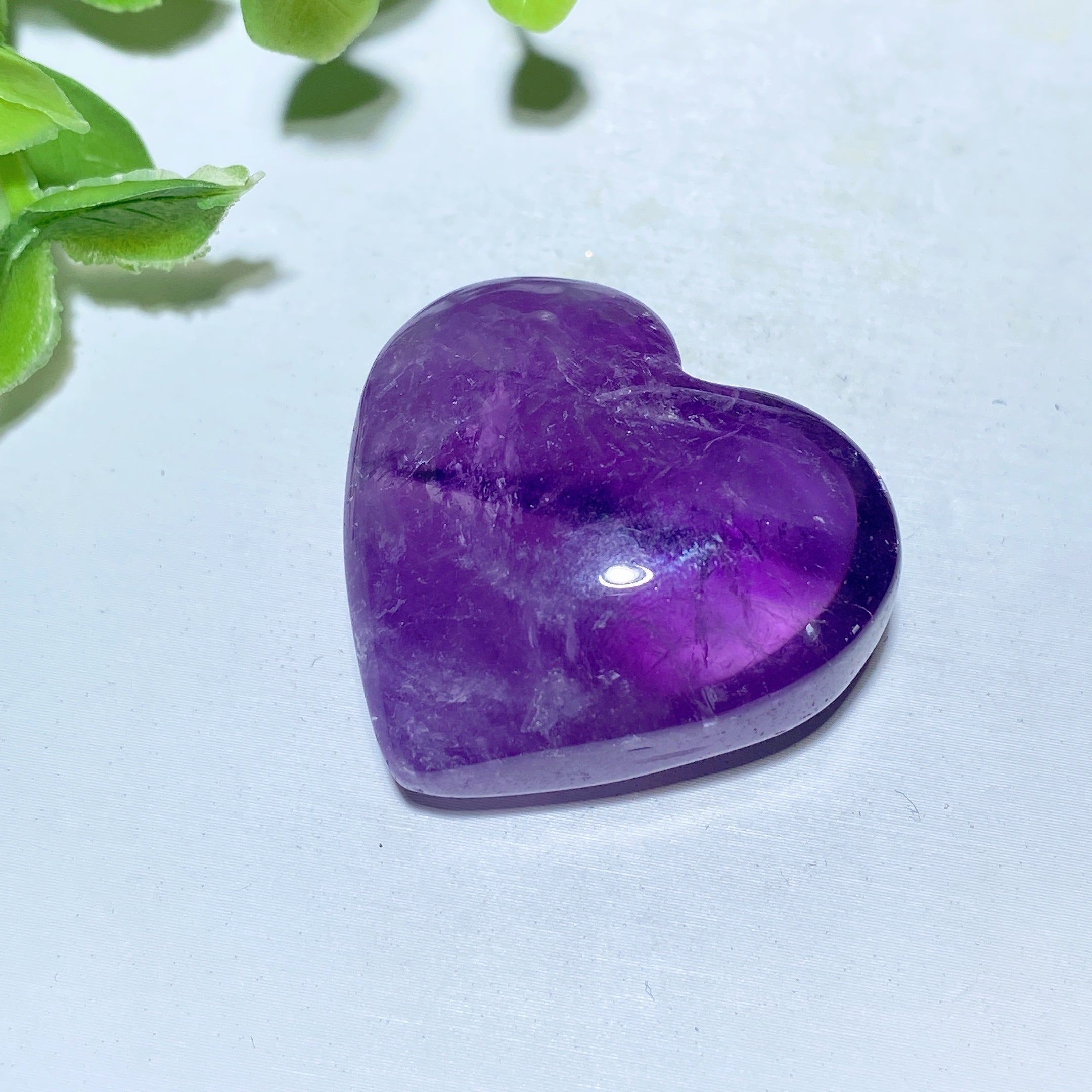 Amethyst Heart Crystal Carvings 1.2-1.5 inch Healing Stones