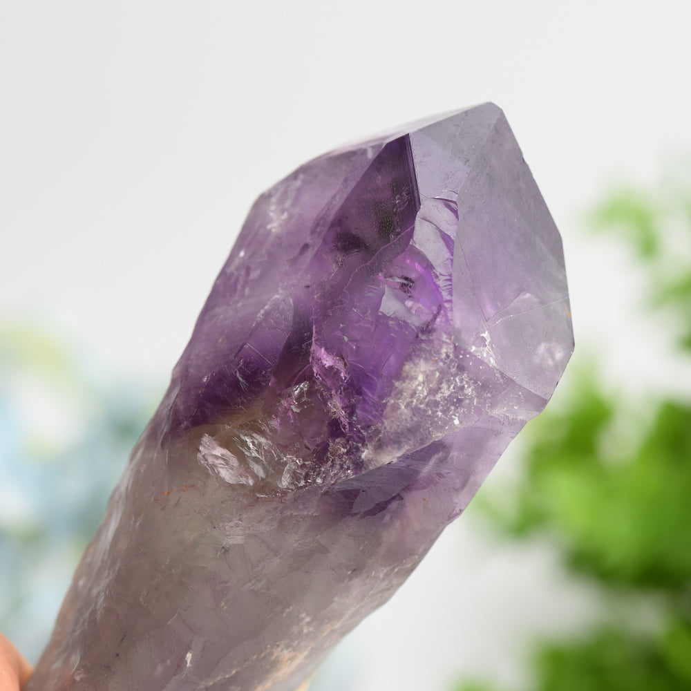 Amethyst Raw Crystal Point Tower 6-8 Inches Healing Energy
