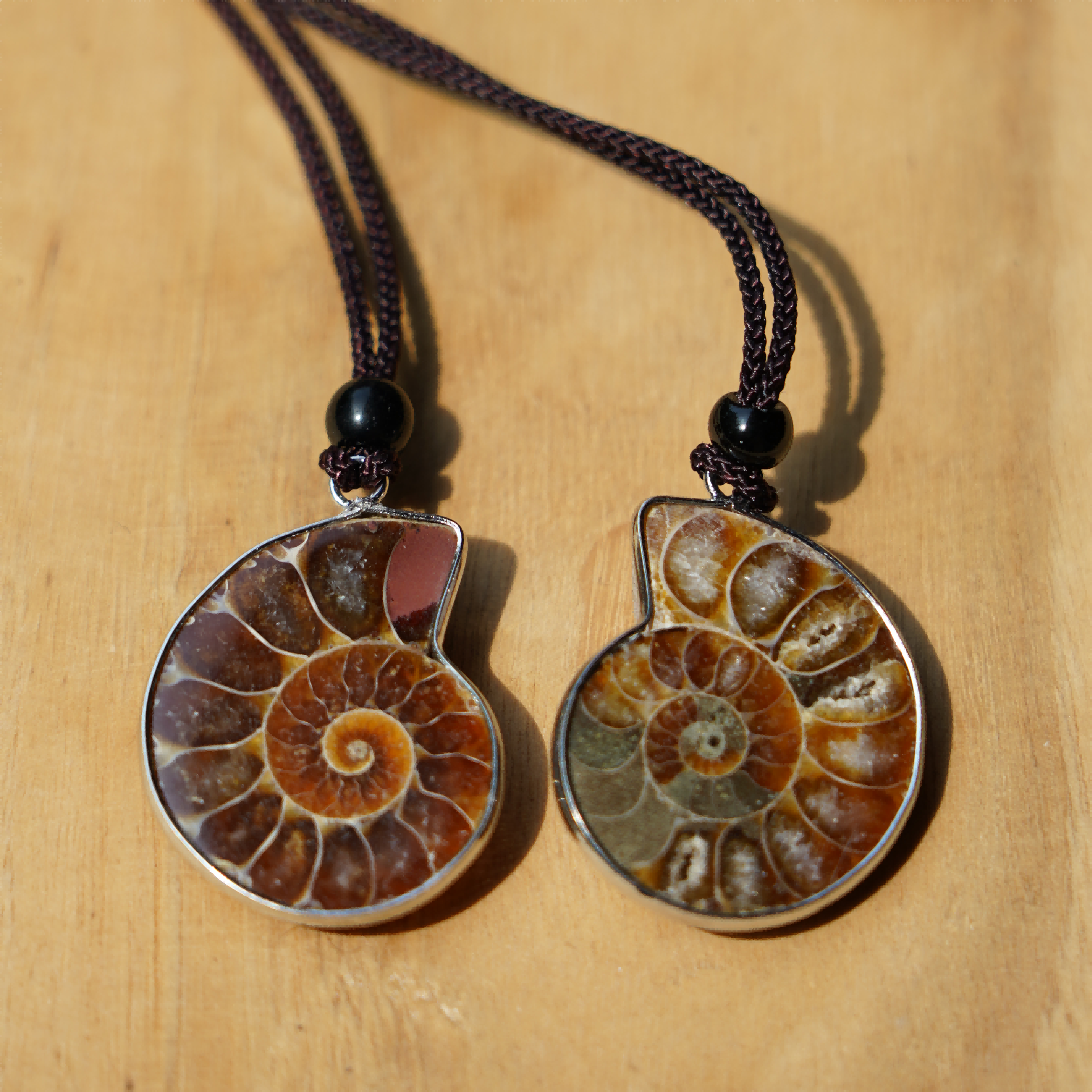 Ammonite Crystal Pendant | Spiritual Healing Necklace 85-100mm