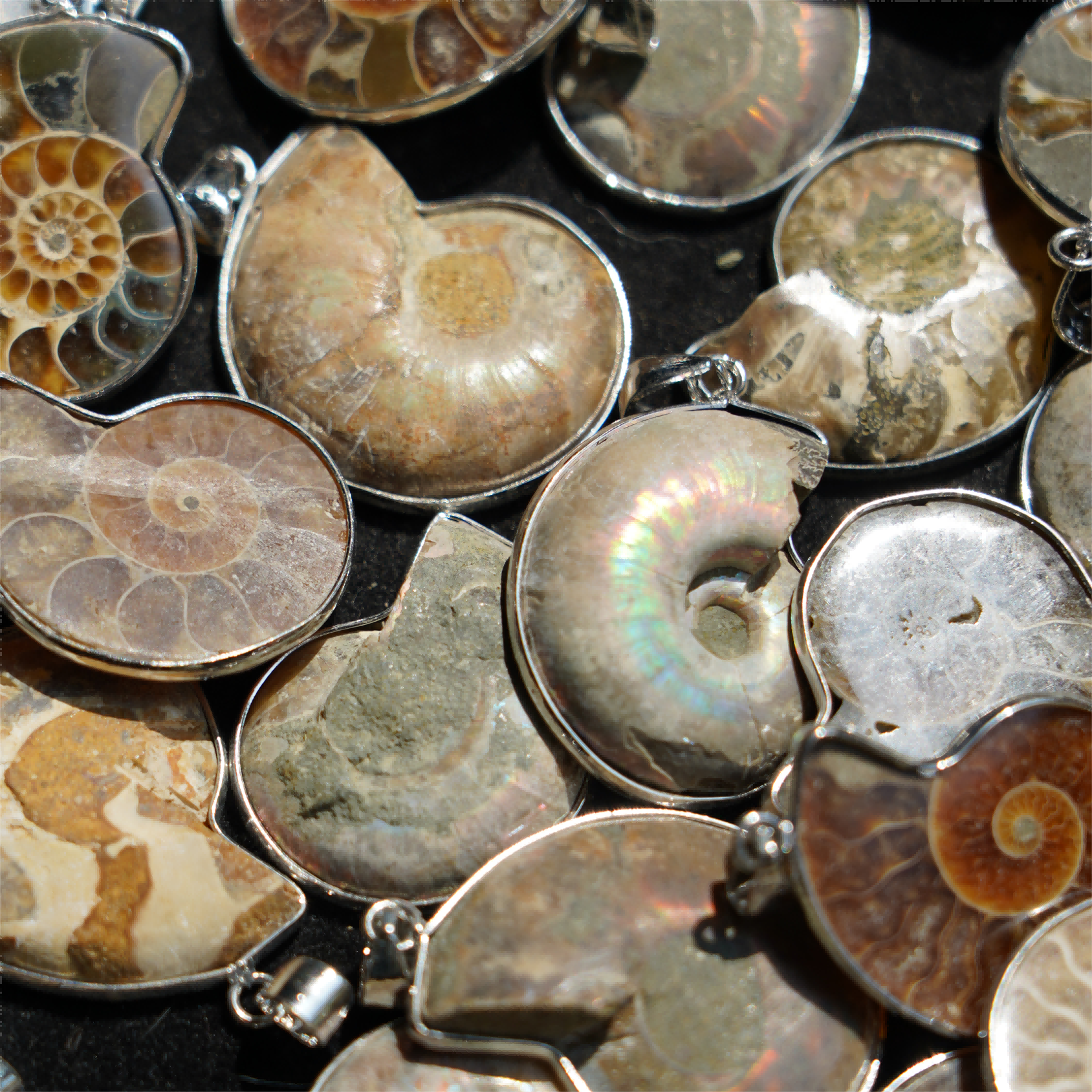 Ammonite Crystal Pendant | Spiritual Healing Necklace 85-100mm