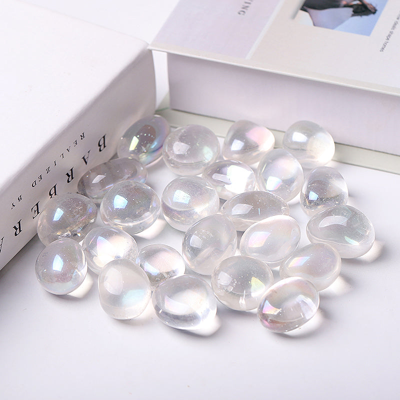 Angel Aura Quartz Tumbled Stones 20-30mm for Chakra Healing