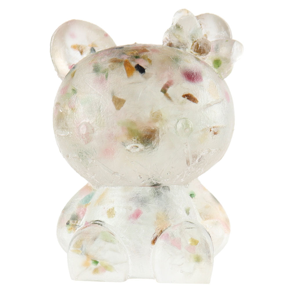 Animal Resin Figurines with Natural Semi-Precious Stones 2.1-inch