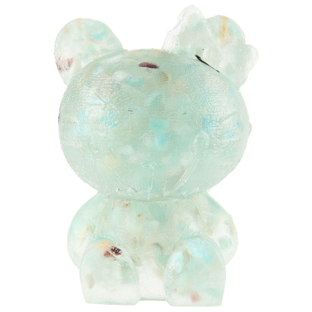 Animal Resin Figurines with Natural Semi-Precious Stones 2.1-inch