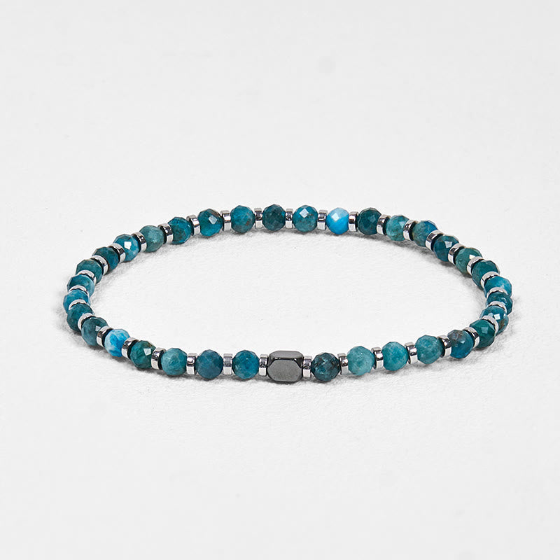 Apatite Hematite 4mm Communication Bracelet