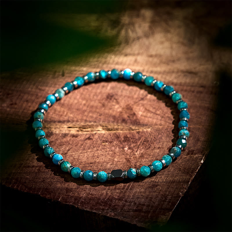 Apatite Hematite 4mm Communication Bracelet