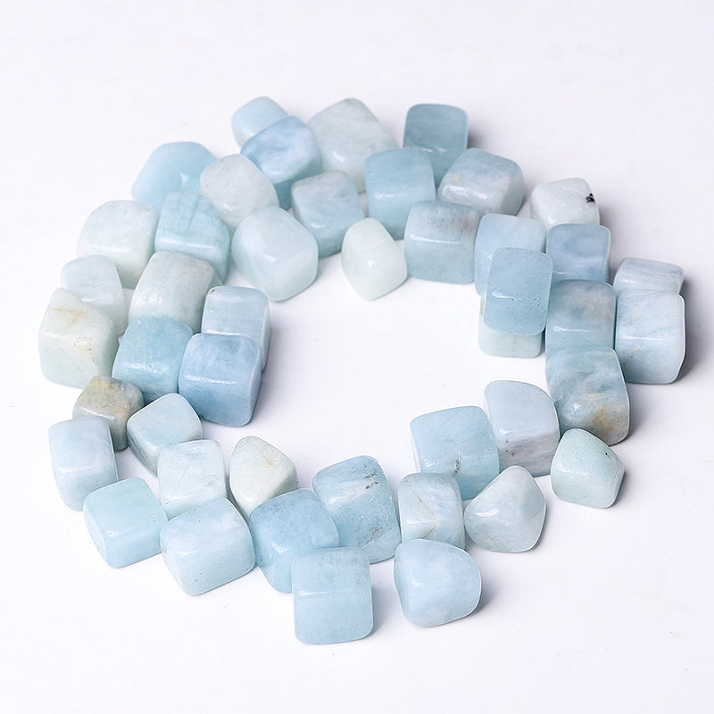 Aquamarine Crystal Cubes Bag 10-20mm for Healing & Meditation