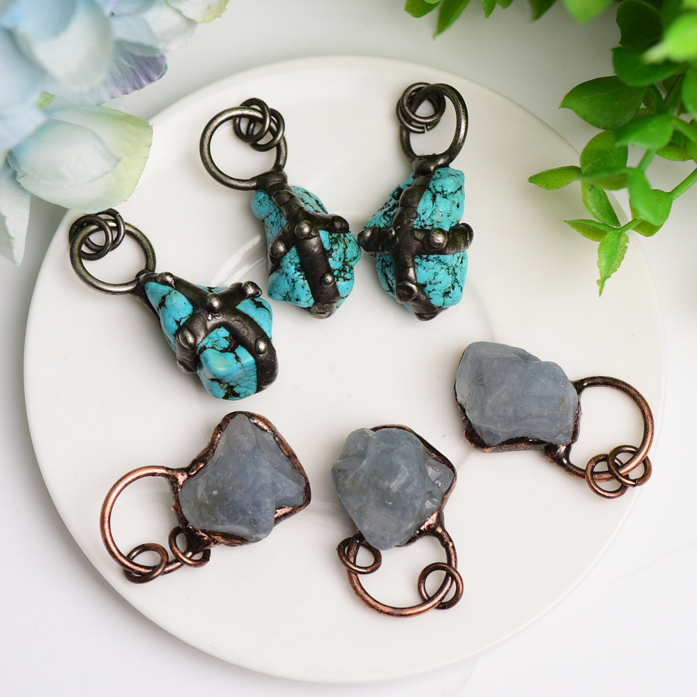 Aquamarine Crystal Pendant for Jewelry DIY