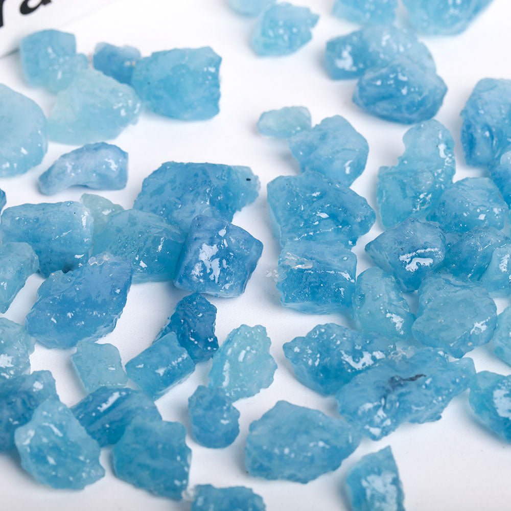Aquamarine Raw Crystal Chunks 10-25mm Natural Rough Stones