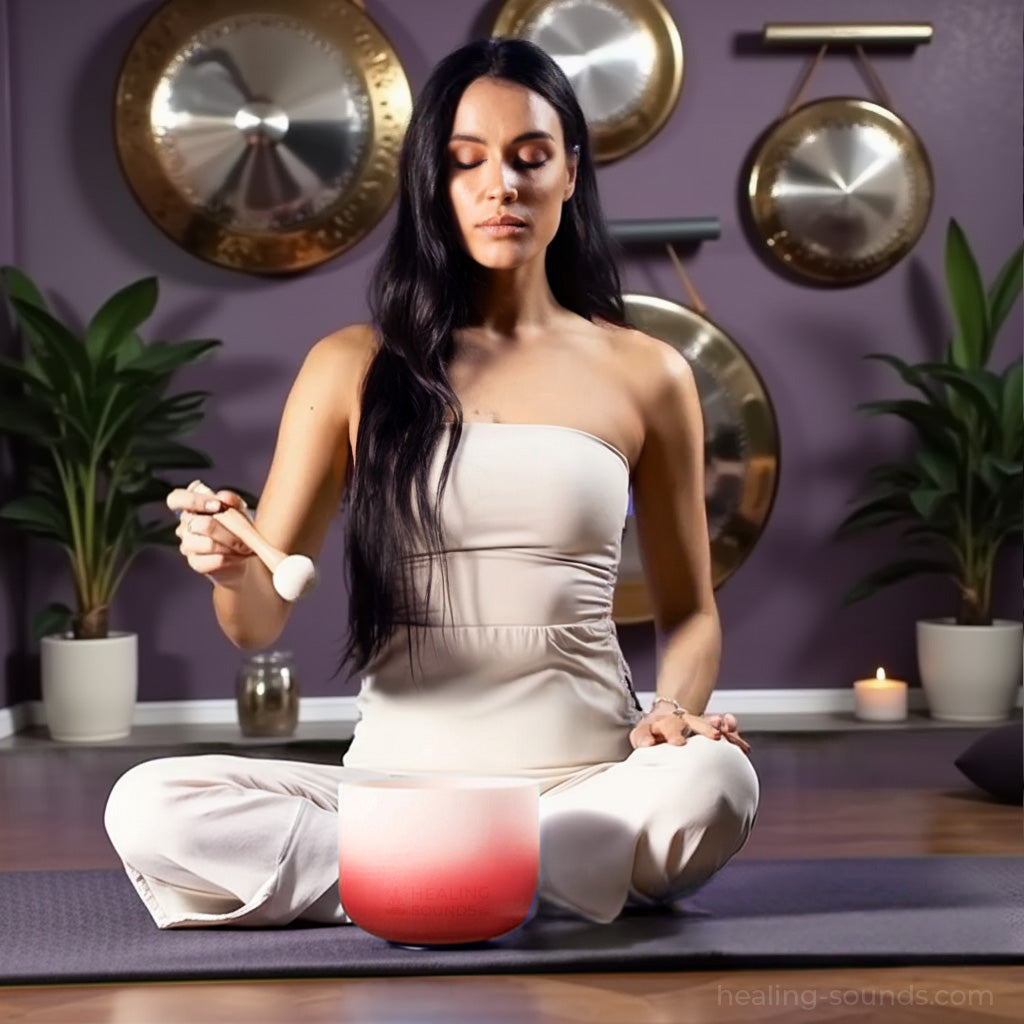 Crystal Singing Bowl - Root Chakra C Note Meditation Bowl