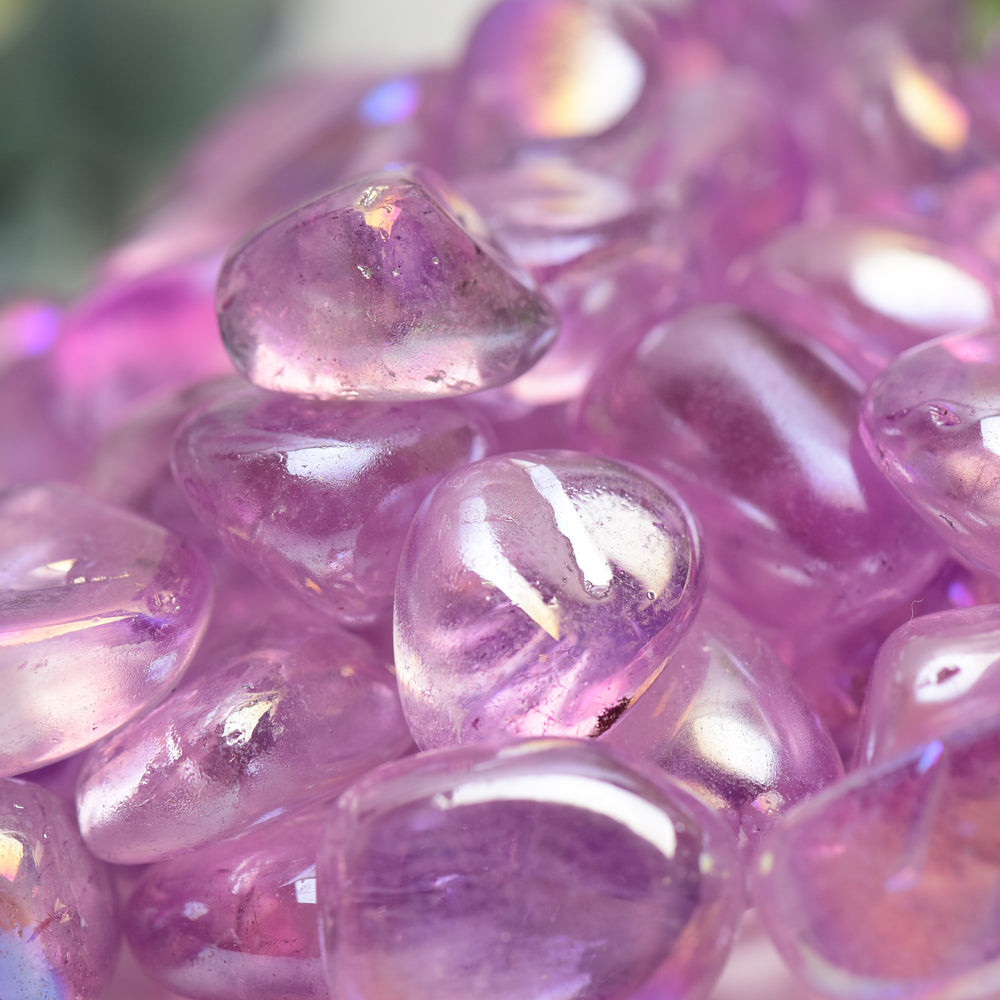 Aura Amethyst Tumbled Stones 15-30mm Healing Crystals