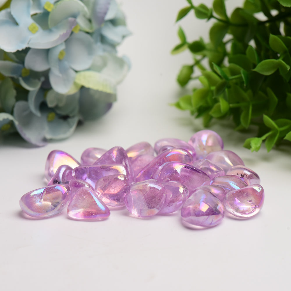 Aura Amethyst Tumbled Stones 15-30mm Healing Crystals