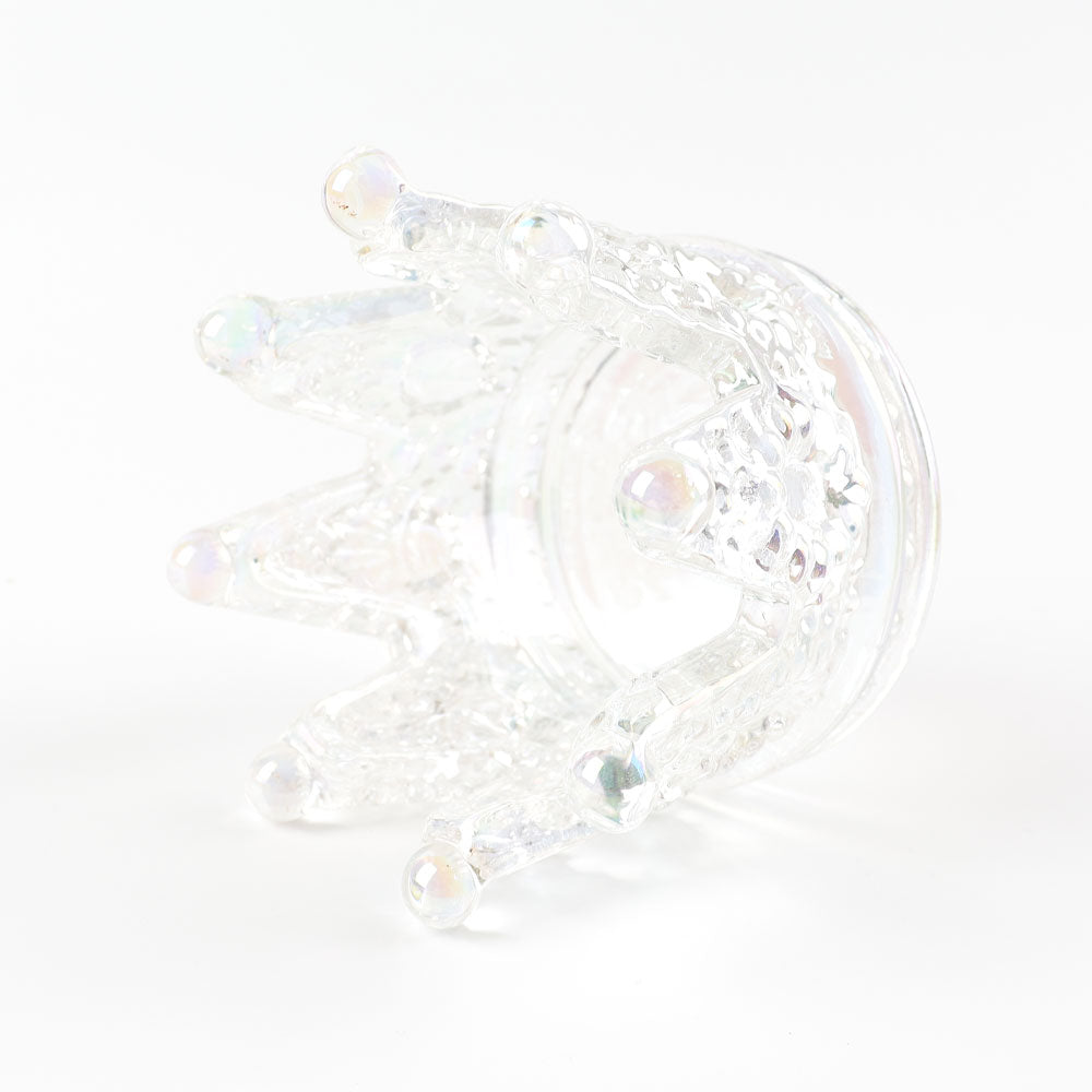 Aura Angel Crystal Ring Holder Glass Crown 2.9in