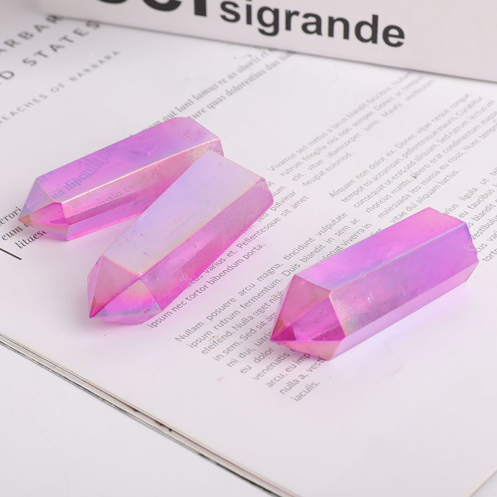 Aura Purple Angel Crystal Points 2.3-3 inch Healing Tools