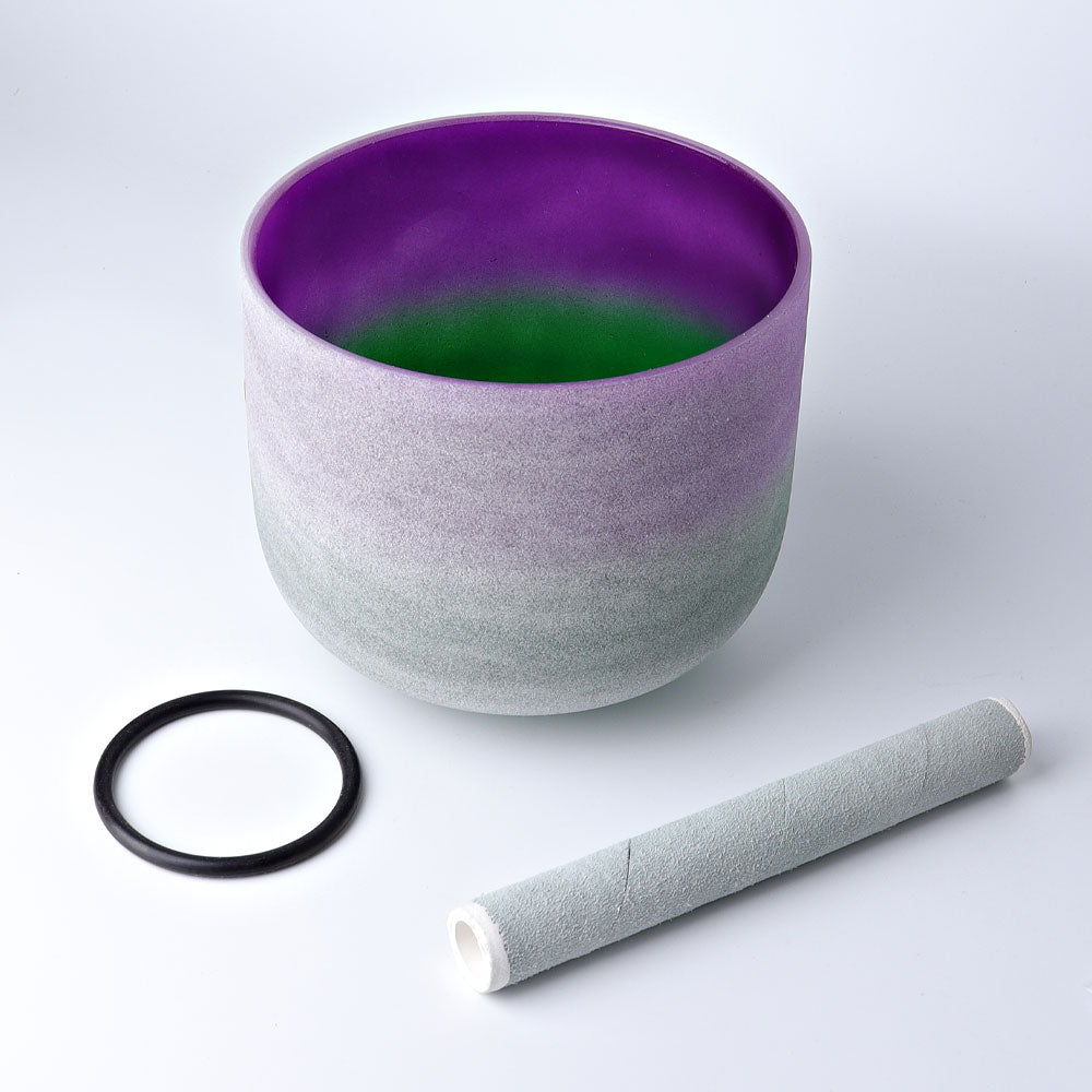 Aura Quartz Crystal Singing Bowls | 8-inch Meditation Tools