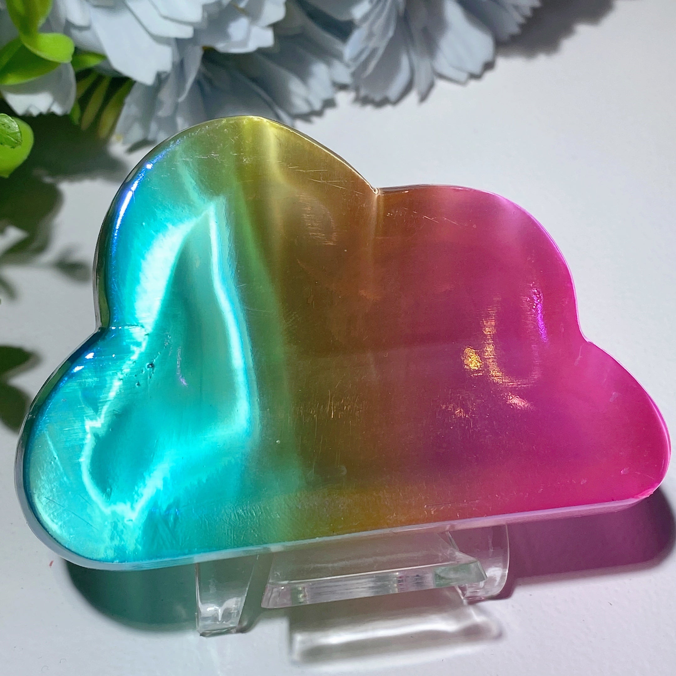 Aura Selenite Shape Bowl Carvings 2.5-4.2 inch Healing Crystals