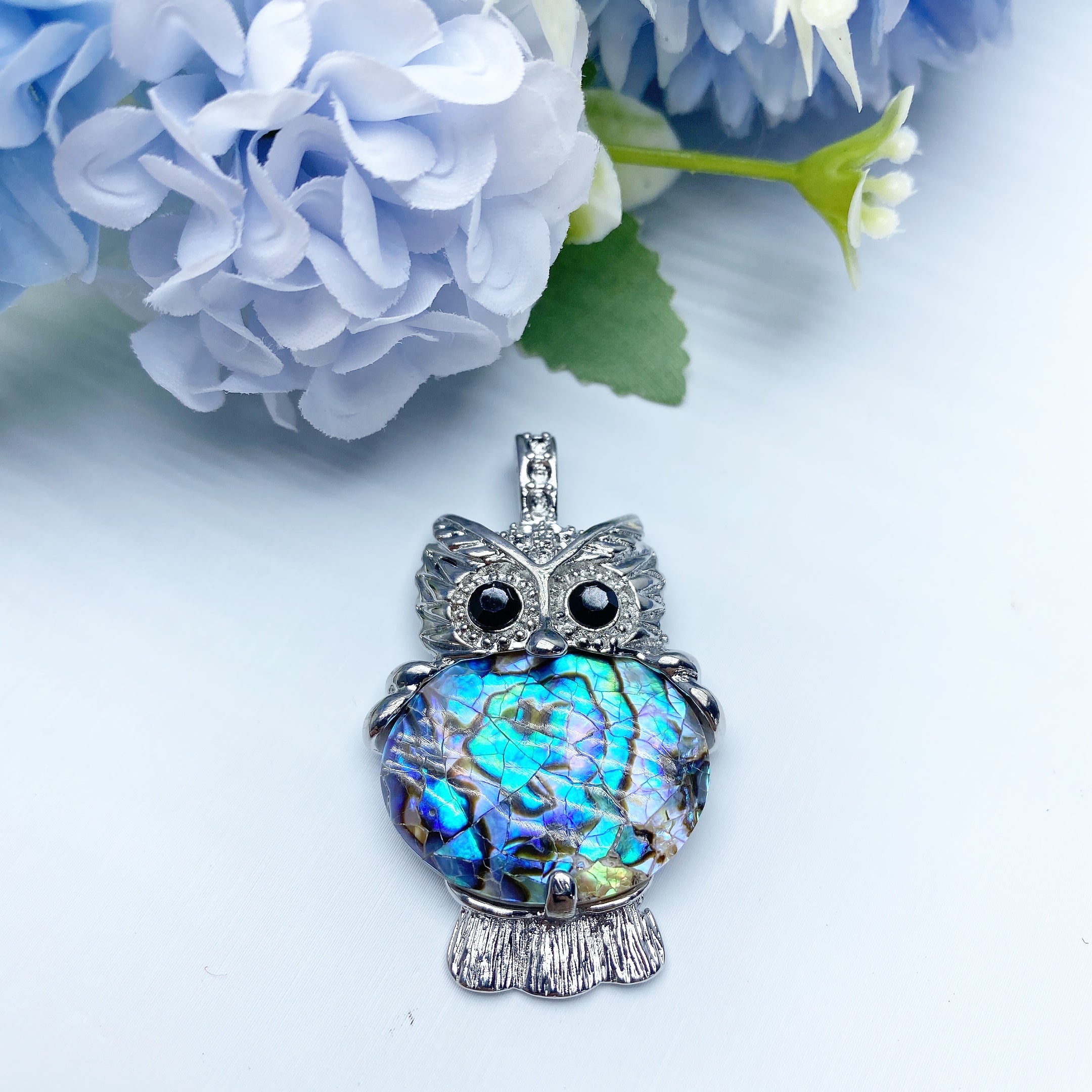 Aura Shell Crystal Pendant 2in Spiritual Healing Necklace