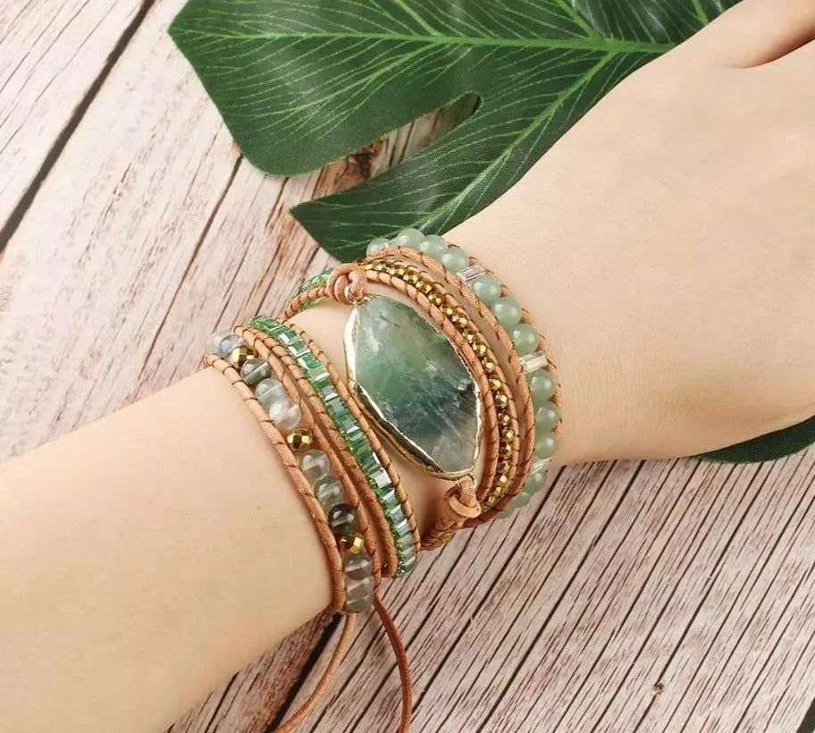 Aventurine Abundance Tree of Life Bracelet