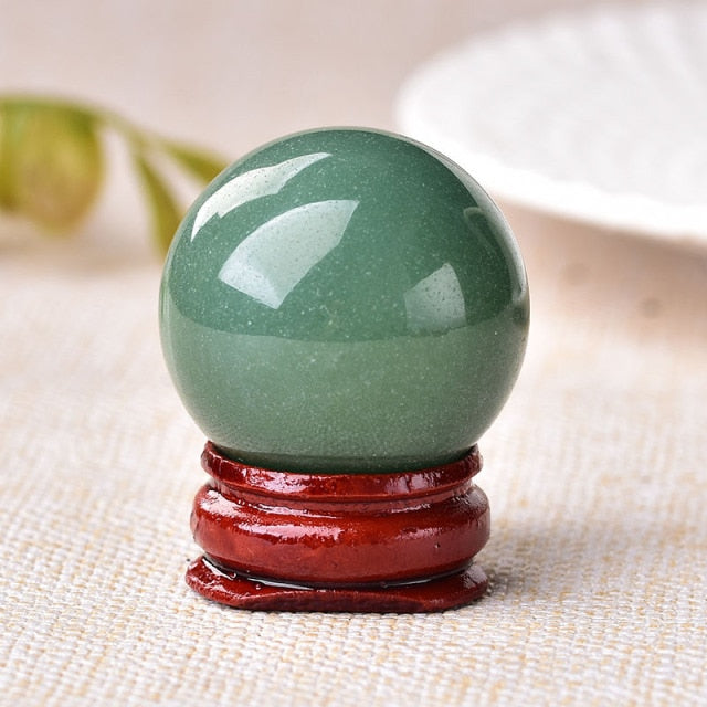 Aventurine Crystal Ball - Fortune and Harmony