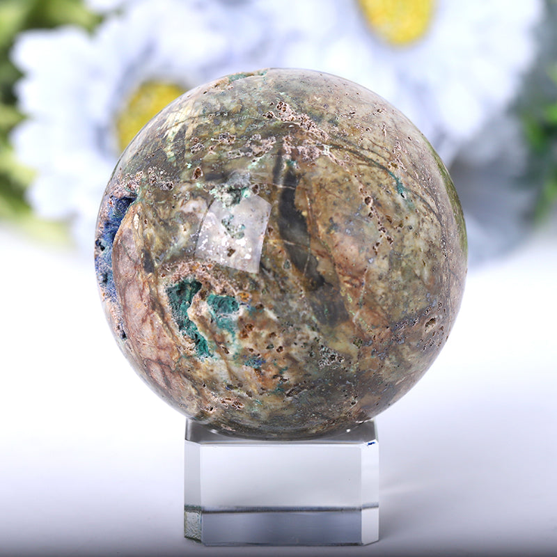 Azurite Druzy Crystal Sphere 2-4 Inches Healing Orb