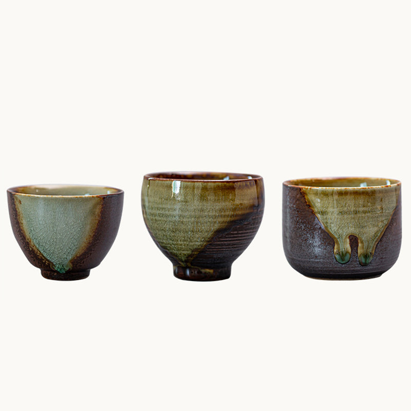 Retro Brown Ceramic Zen Teacup 130ml Meditation Cup