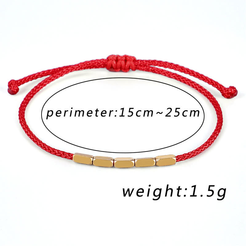 Handcrafted Copper Red String Protection Bracelet