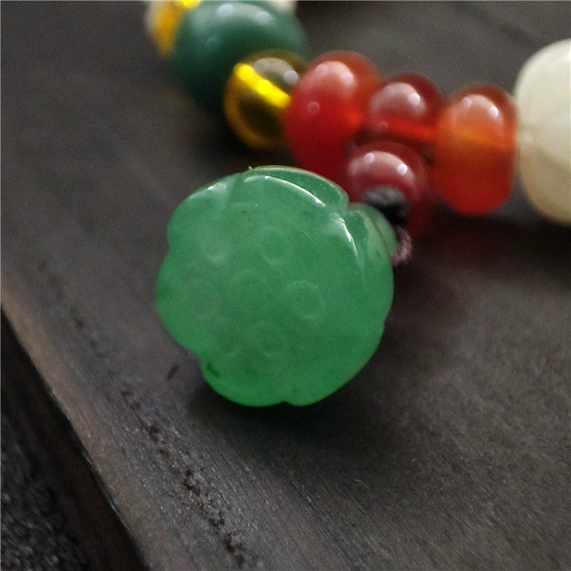 Bodhi Seed Agate Harmony Bracelet for Spiritual Wisdom