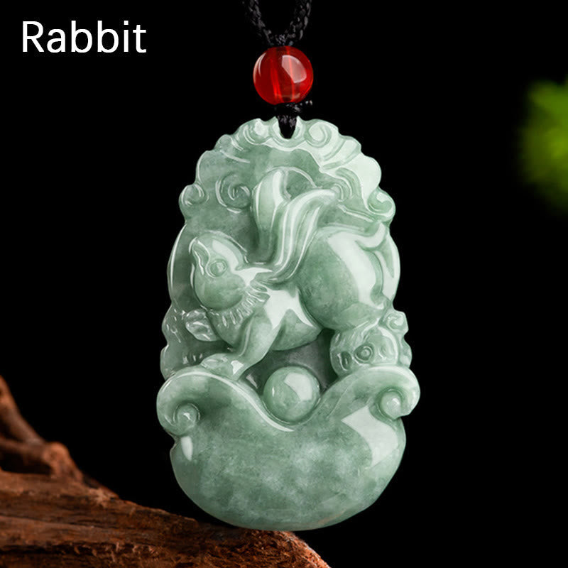 Green Jade 12 Chinese Zodiac Luck | Prosperity Necklace