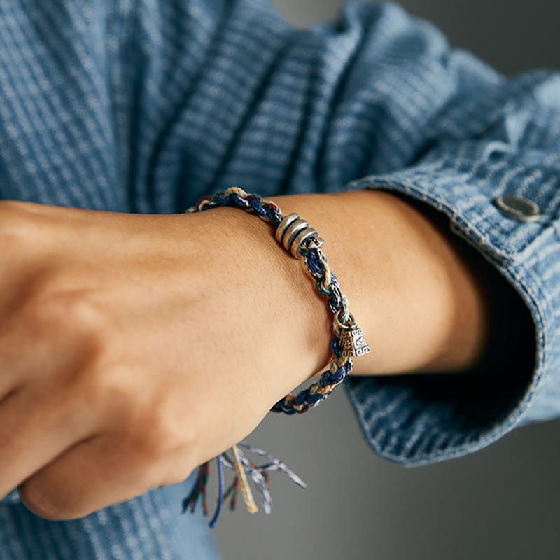 925 Sterling Silver Spiritual Bracelet with Coins Scales Charm