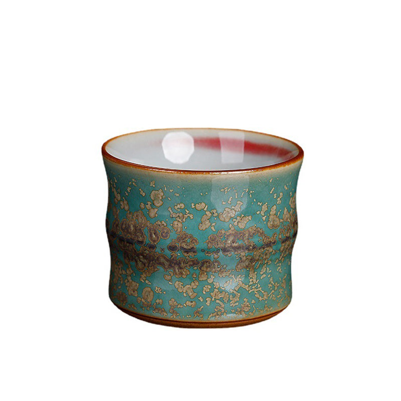 Zen Ceramic Bamboo Teacup 80ml for Kung Fu Tea Rituals
