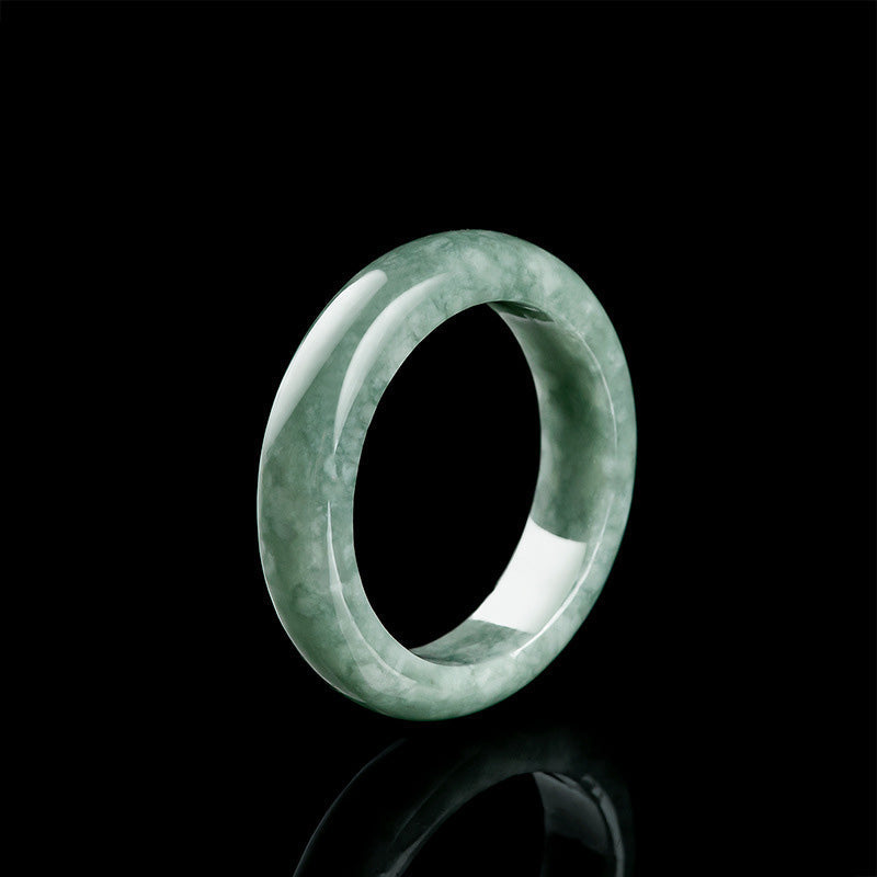 Jade Abundance Healing Ring | Natural Stone 6.5mm Width