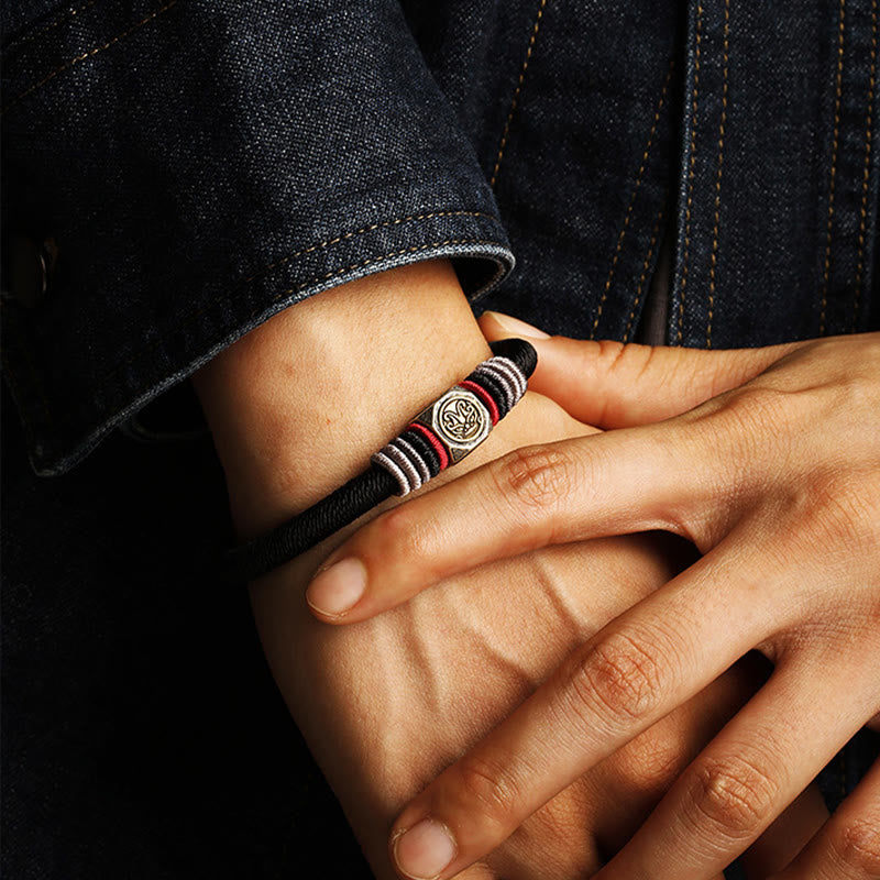 925 Sterling Silver King Kong Knot Faith Strength Bracelet