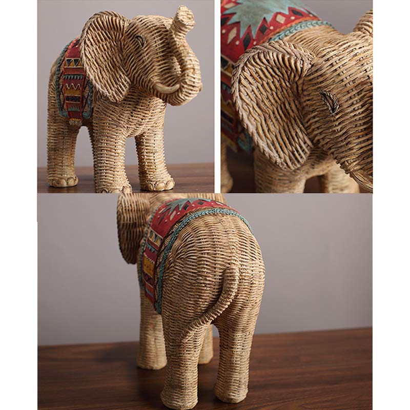 Elephant Resin Decoration for Wisdom & Wealth Home