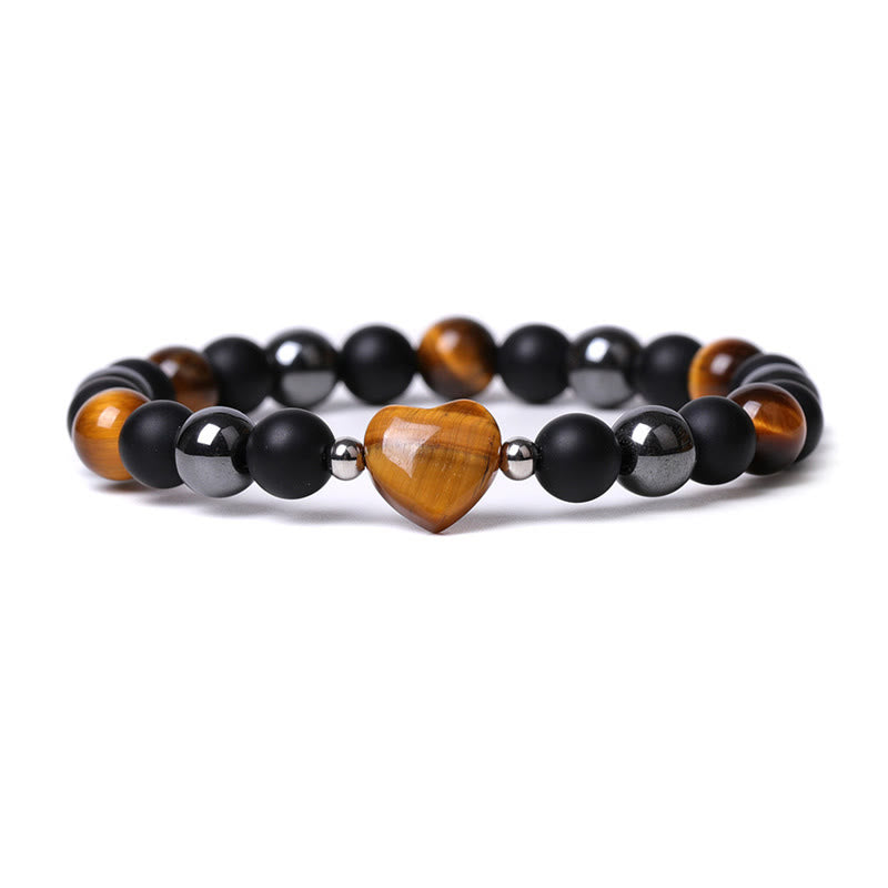 Black Onyx & Tiger Eye Protection Bracelet 8mm Beads