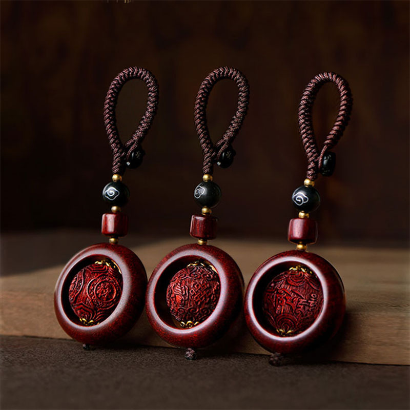 Small Leaf Red Sandalwood Ebony Zen Protection Decoration