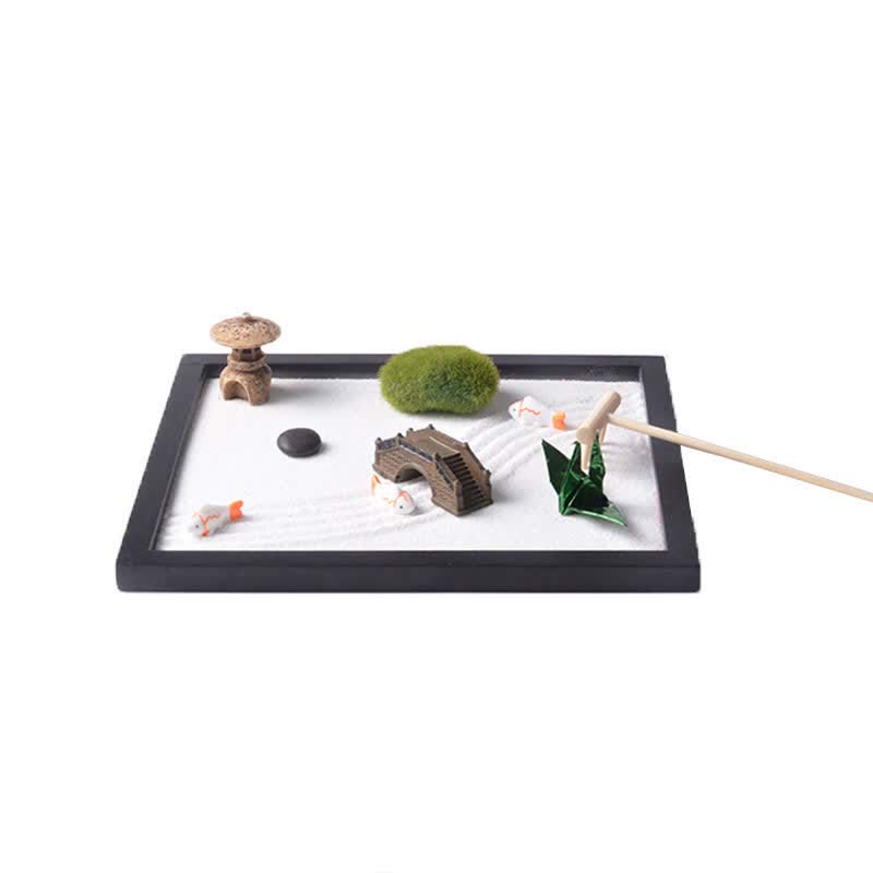 Koi Fish Zen Garden Decoration for Peaceful Meditation 21.5cm