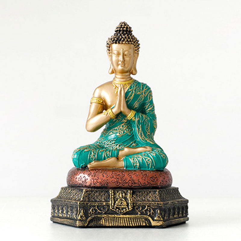 Buddha Compassion Resin Statue for Serenity and Luck