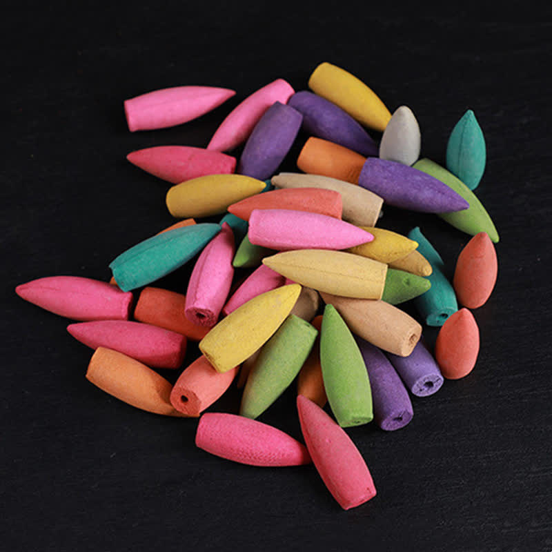 Mixed Floral Aroma Sandalwood Backflow Incense Cones 50 Pack