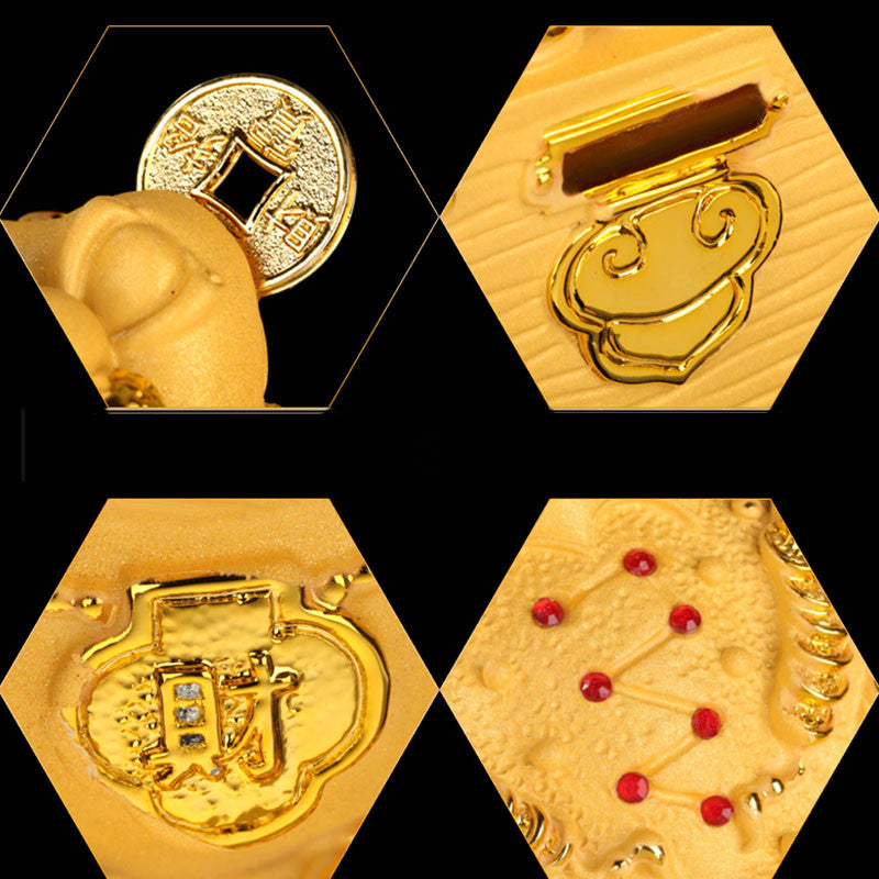 Feng Shui Money Frog Statue for Luck and Wealth Decor - Medium